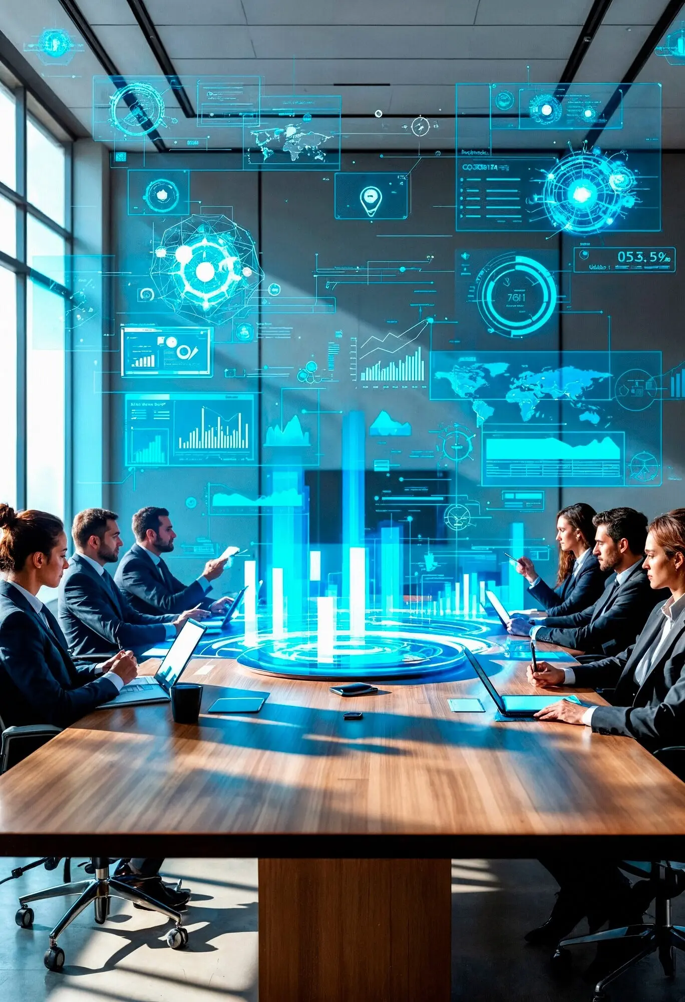 Hologramm futuristischer Technologie