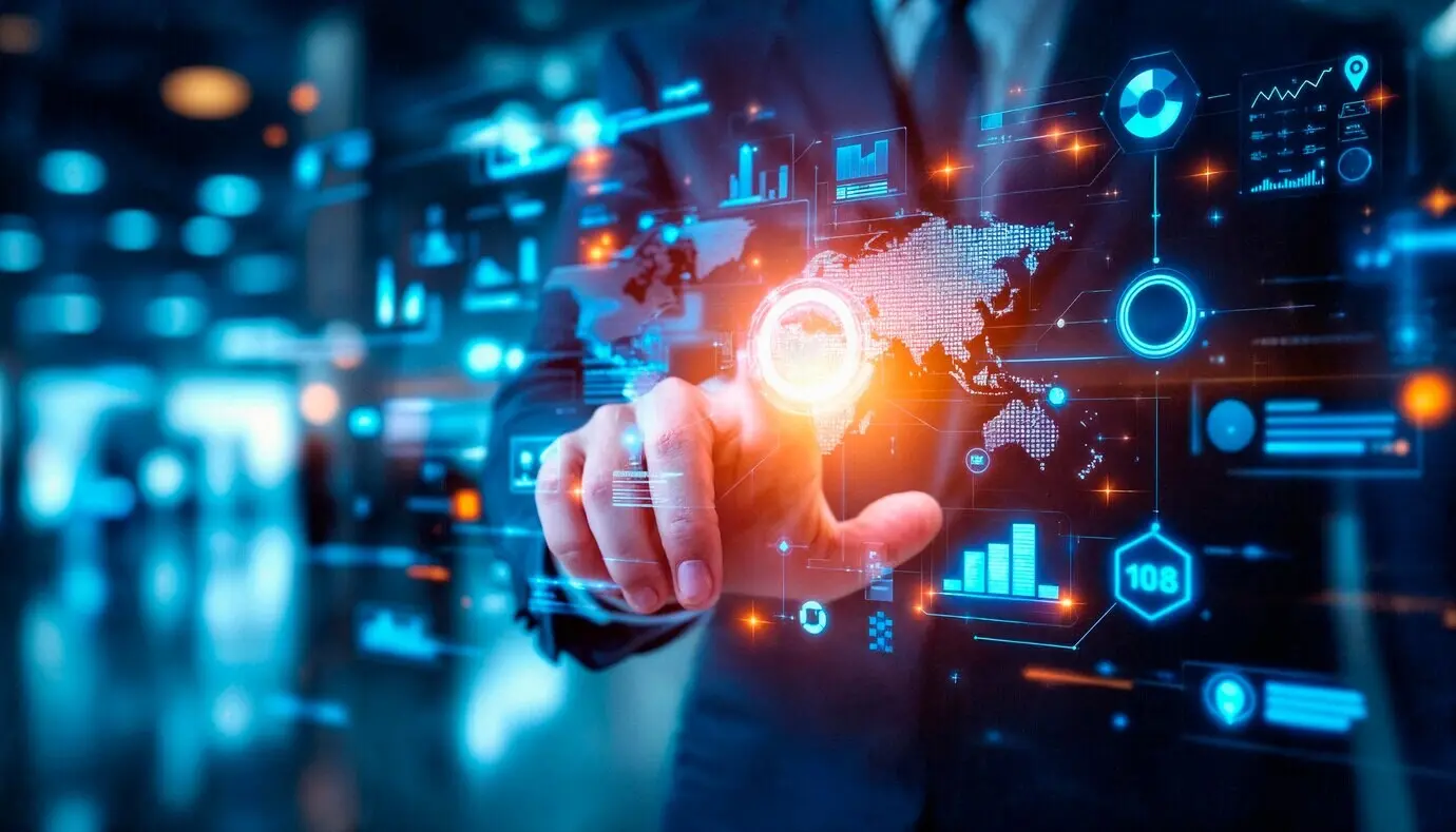 Hologramm futuristischer Technologie